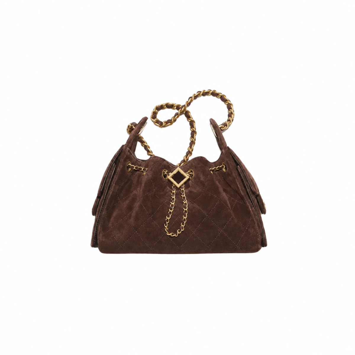 25 SUEDE CALFSKIN MINI HANDBAG BROWN