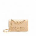 CLASSIC DOUBLE FLAP BAG CAVIAR BEIGE
