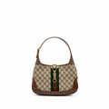 JACKIE 1961 SMALL SHOULDER BAG CANVASCALFSKIN BROWN