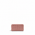 MATELASSE LEATHER ZIP AROUND LONG WALLET PINK
