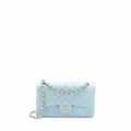MEDIUM CLASSIC DOUBLE FLAP BAG CAVIAR LIGHT BLUE