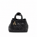 MEDIUM TOUJOURS TOTE BAG MACROCANNAGE CALFSKIN BLACK