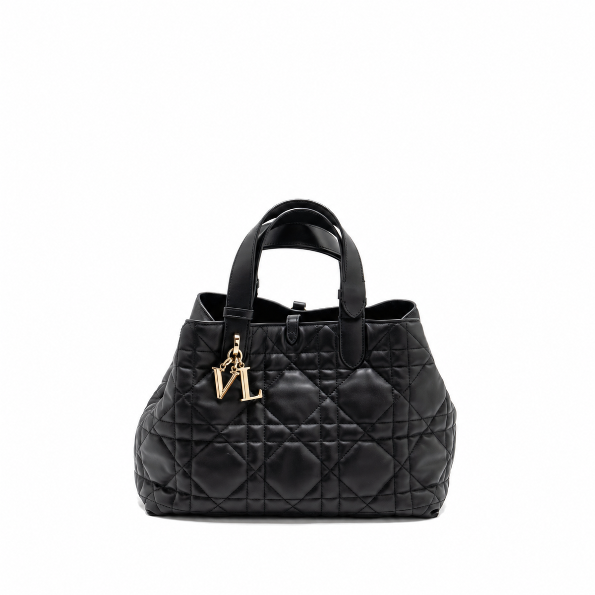 MEDIUM TOUJOURS TOTE BAG MACROCANNAGE CALFSKIN BLACK