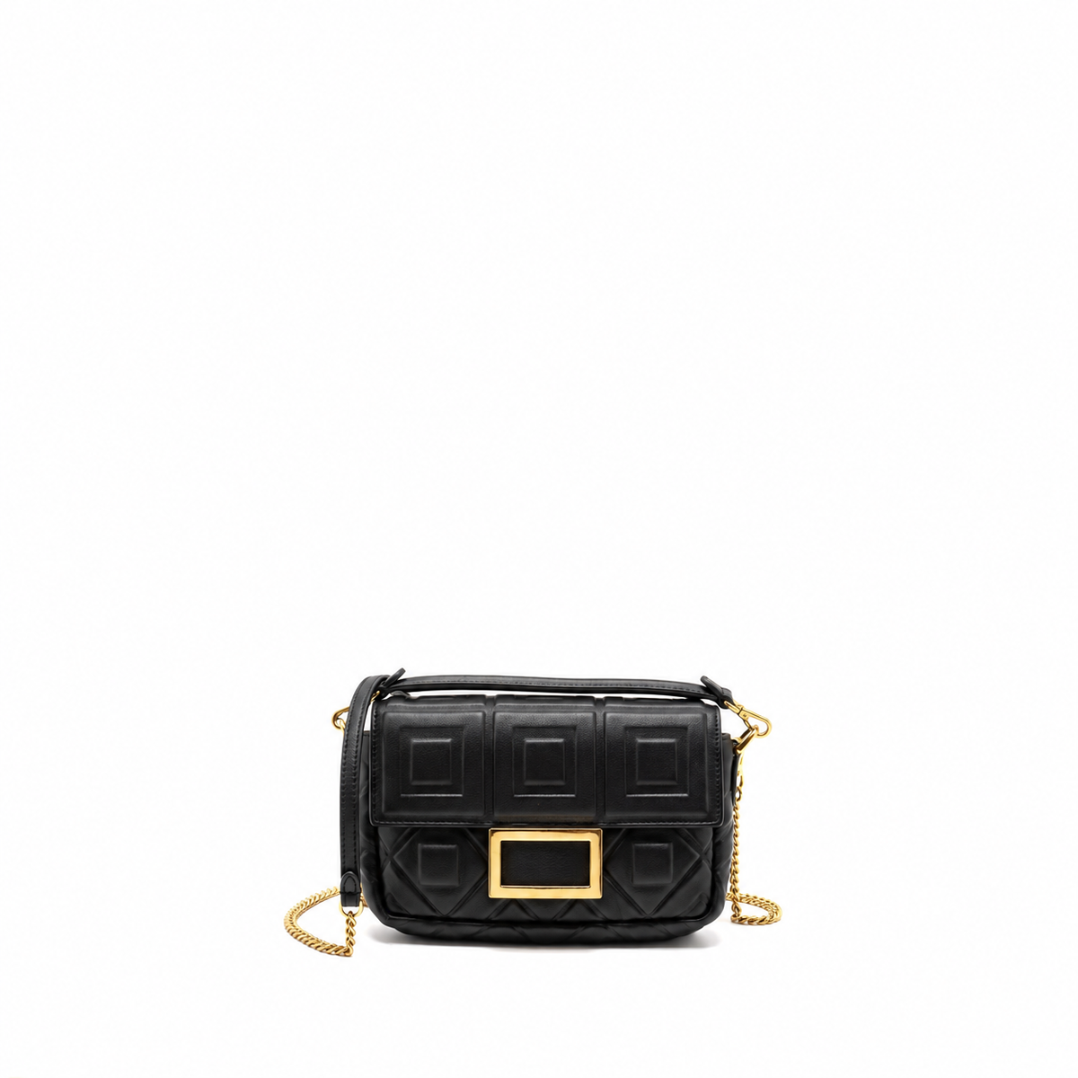 MINI BAGUETTE BAG MOTIF NAPPA LEATHER BLACK