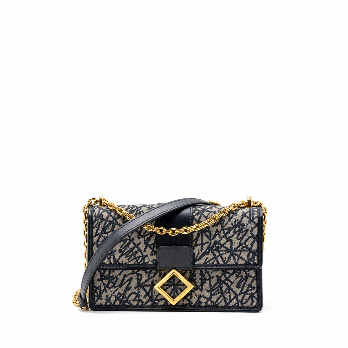 MONTAIGNE BAG BLUE OBLIQUE JACQUARD CANVAS