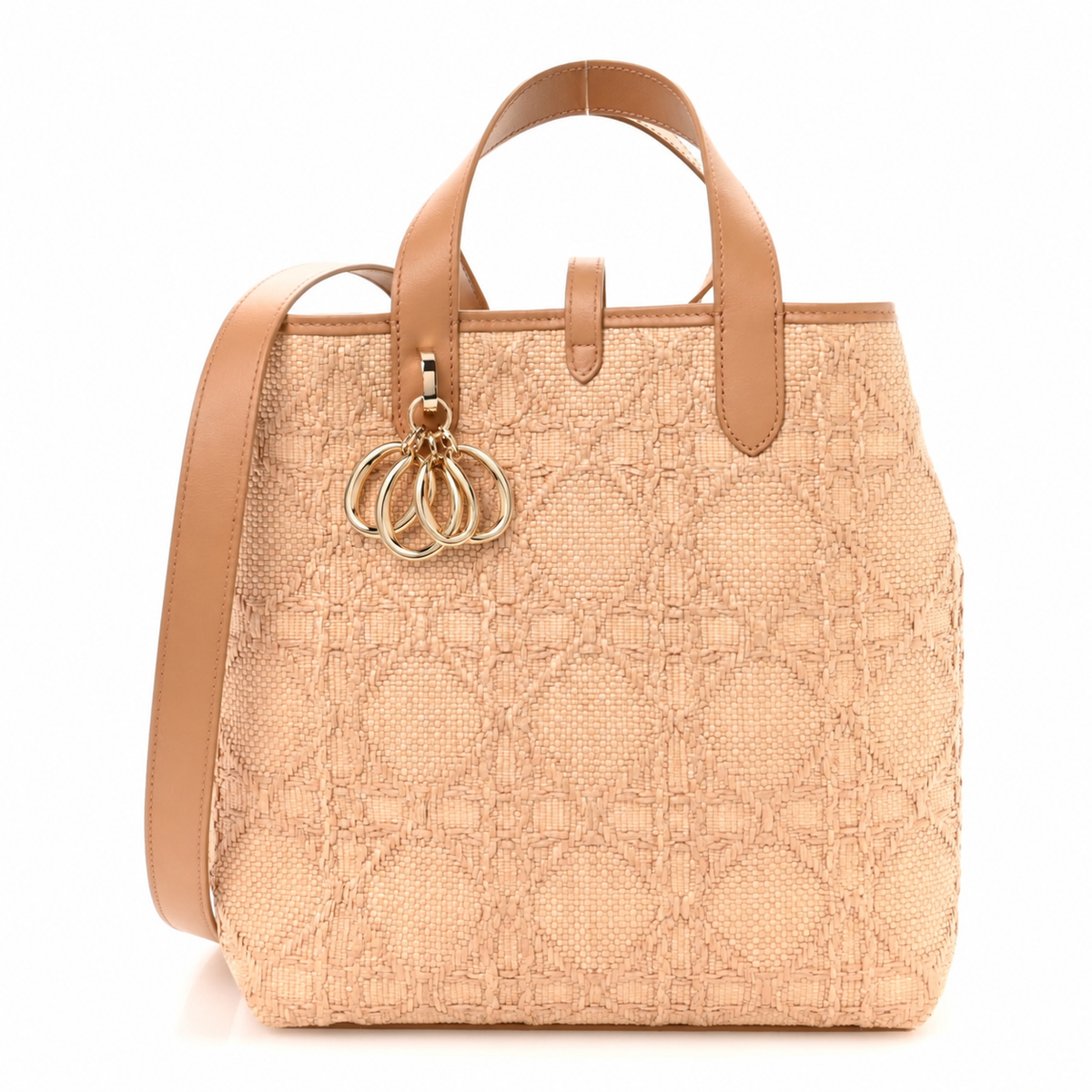 RAFFIA MEDIUM TOUJOURS VERTICAL TOTE NATURAL