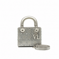 SATIN CRYSTAL CANNAGE MINI LADY GRAY