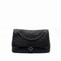 XXL CLASSIC TRAVEL FLAP CALFSKIN BLACK RUTHENIUM