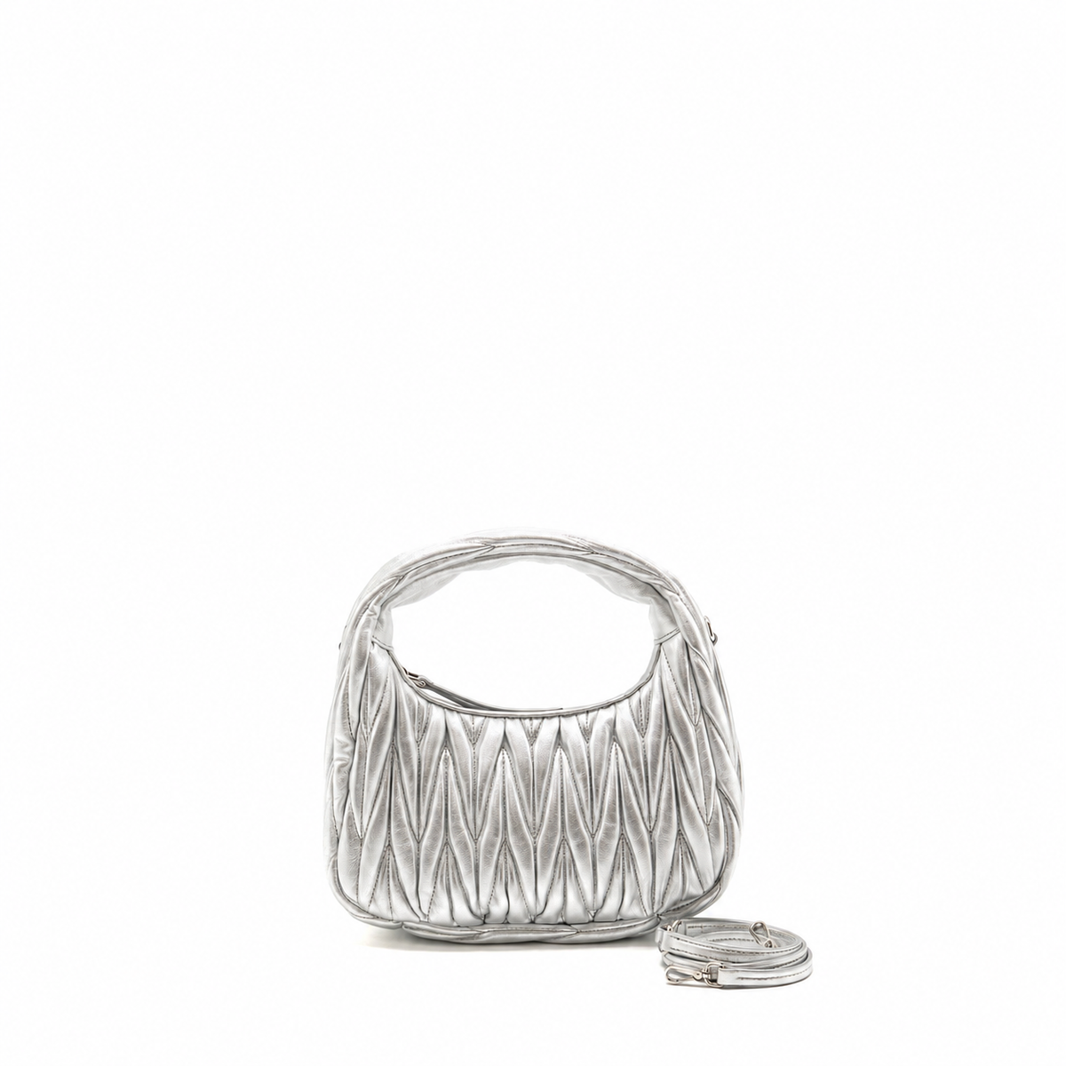 wander hobo bag Nappa leather silver